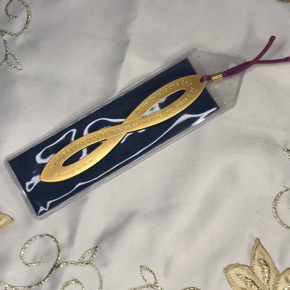 Ashleigh Brilliant Infinity Symbol Gold Finish Quotation Bookmark